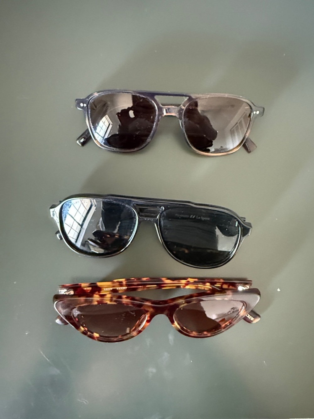 Warby Parker , j.crew, le specs sunglasses Trio